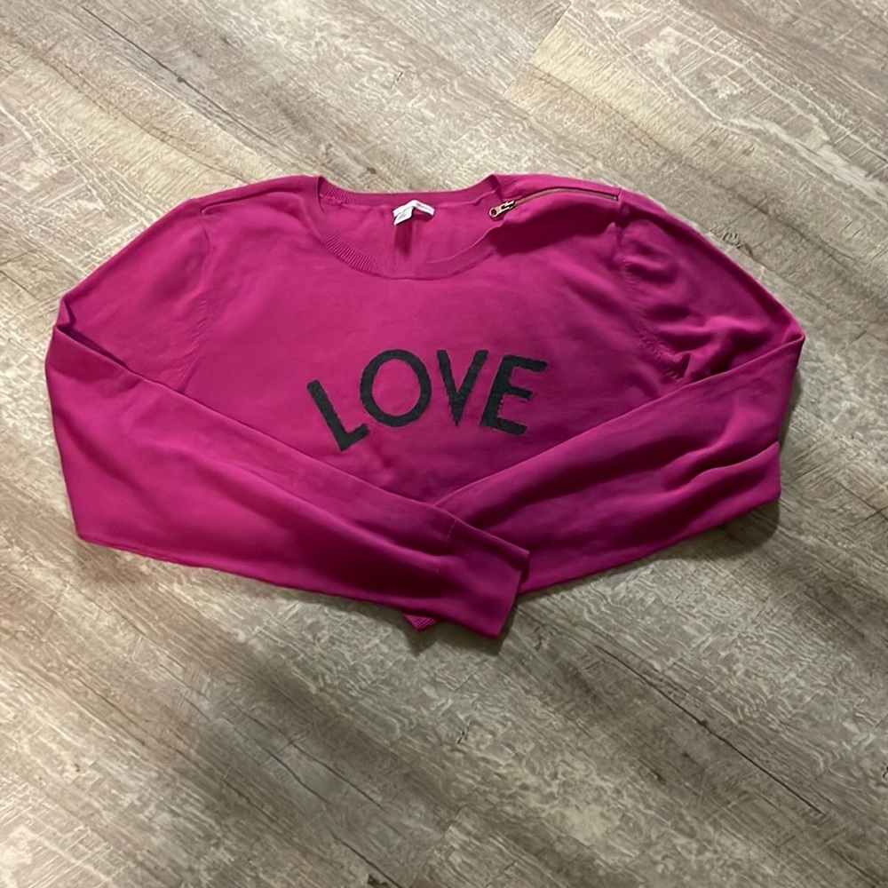 Halogen Pink “LOVE” Sweater